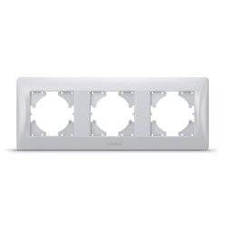   Videx Binera ezüst színű hármas vízszintes keret (12/96)