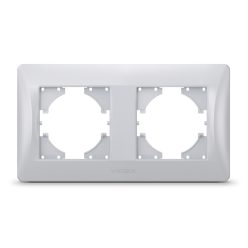 Videx Binera ezüst színű dupla vízszintes keret (12/96)