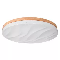   MasterLED XUDO 54W 3000-6500K 400x80 mm valódi fa/fehér színű mennyezeti lámpa távirányítóval