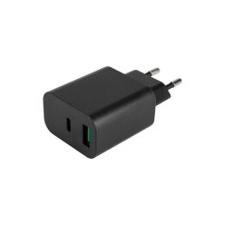   MasterLED gyorstöltő 20 W-os 1 x USB-C  1 x USB-A fekete adapter