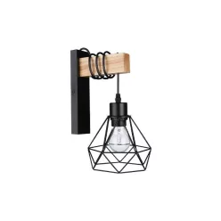   MasterLED Otto 1xE27 foglalatú  tölgy + fekete színű fali lámpa