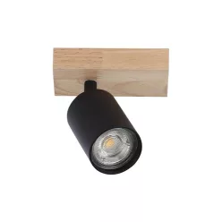 MasterLED Dabi tölgy/fekete színű fali lámpa,