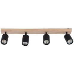 MasterLED Dabi tölgy/fekete színű 4-es mennyezeti