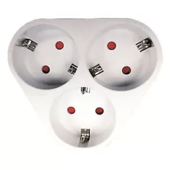 Földelt hálózati 3-as dugaljzat 16A 220-240V