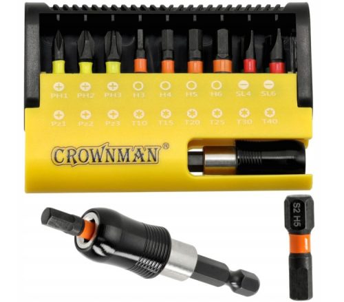 Crownman 18 db-os Bit Fej Készlet