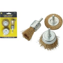 Crownman 3 db-os drót kefe készket