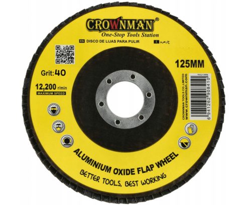 Crownman Lamellás Csiszoló Korong 125mm P40