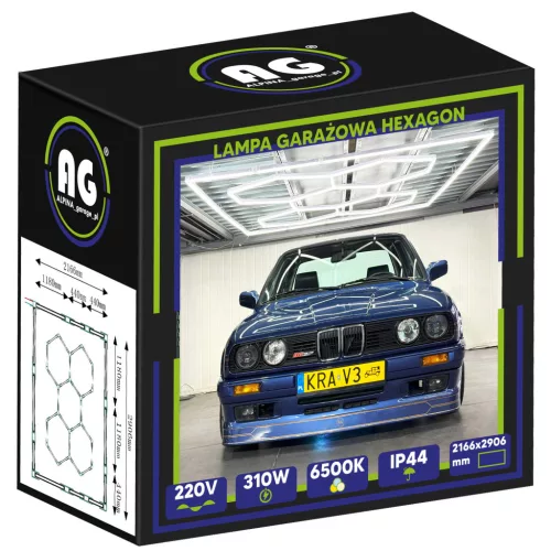 Berge Hexagon LED Garázsvilágító, 310W 2166x2906mm, 6500K