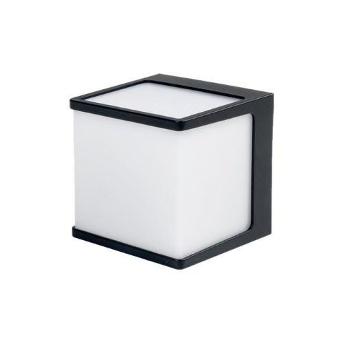 MasterLED Cube-2, fekete oldalfali lámpa, GX53-es foglalattal