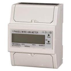   1 Fázisú digitális fogyasztásmérő sínre szerelhető 50A 220-240V