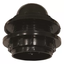 E27-es fekete műanyag csillár foglalat 220-240V