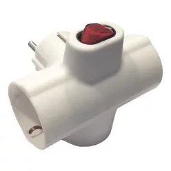 Földelt hálózati 3-as T -dugaljzat 90° 16A 220-240V