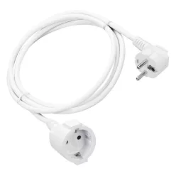   Földelt hálózati hosszabbító fehér 3Χ1.5mm7m 16A 220-240V