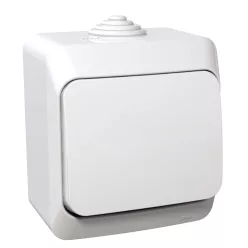 CEDAR PLUS Egypólusú kapcsoló, IP44, fehér (101)