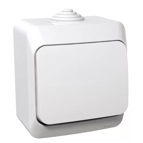 CEDAR PLUS Egypólusú kapcsoló, IP44, fehér (101)