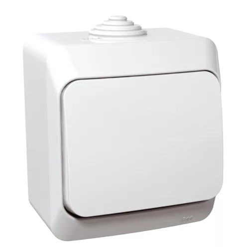 CEDAR PLUS Egypólusú nyomó, IP44, fehér (101N)