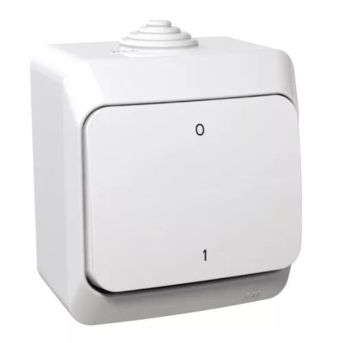 CEDAR PLUS Kétpólusú kapcsoló, IP44, fehér (102)