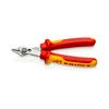 Oldalcsípő fogó elektronikai 54HRC max.d1,6/1mm piros-sárga normál 125mm 1000V Super Knips KNIPEX