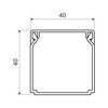 Vezetékcsatorna műanyag 40mm x 40.3mm x 2000mm fényesfehér halogénmentes LHD KOPOS - LHD 40X40HF_HD