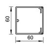 Vezetékcsatorna műanyag 60mm x 60mm x 2000mm krémfehér kezeletlen WDK60060CW OBO-BETTERMANN - 6021948